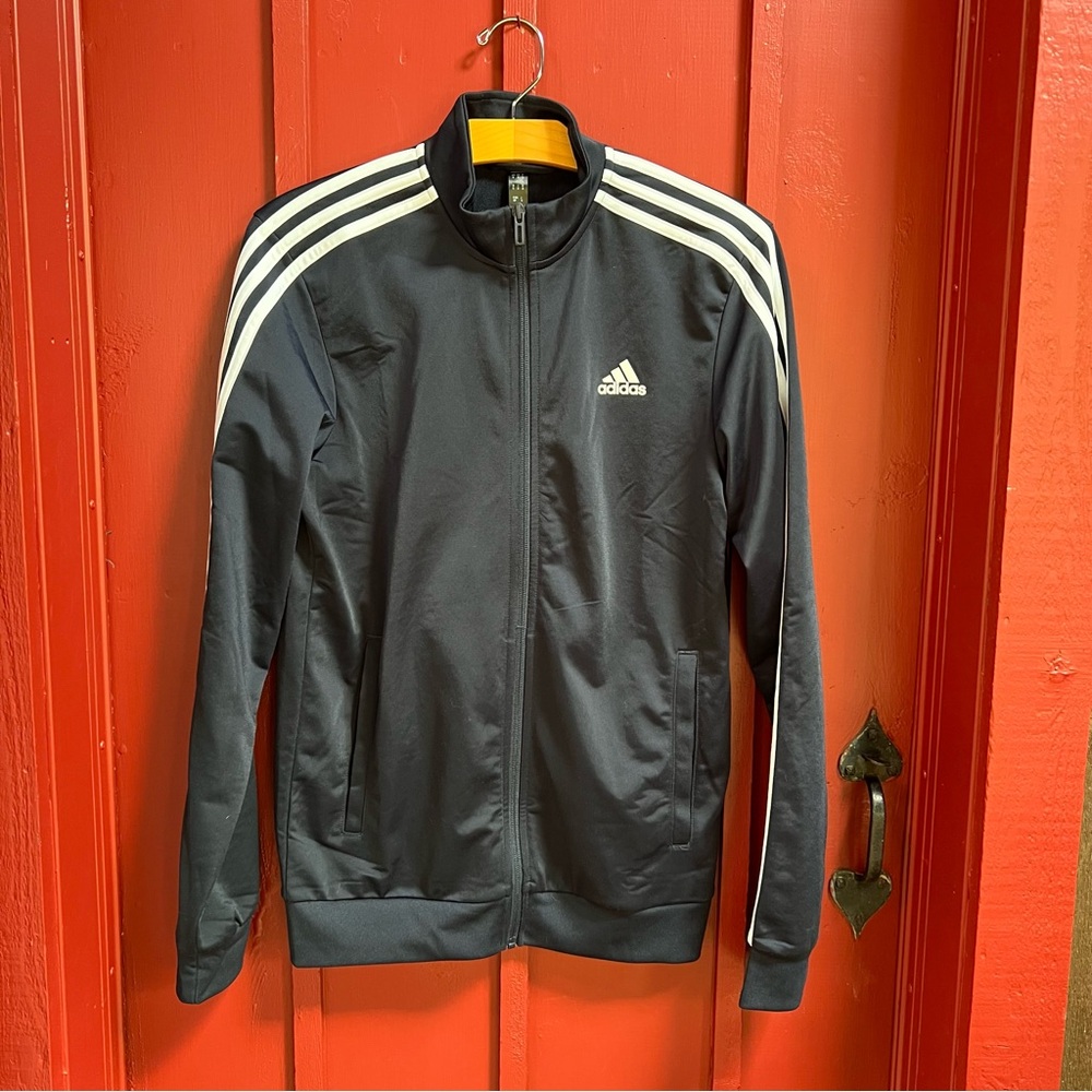 Adidas Black and White Lightweight Track Jacket